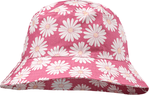 Hut mit Blumen-Muster, rosa, Gr. 54/55, 1 St