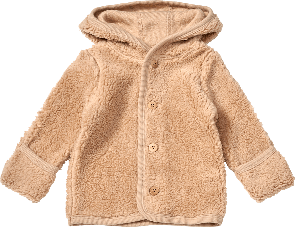 ALANA Jacke aus Teddy-Fleece mit Vario-Ärmeln, beige, Gr. 62/68, 1 St