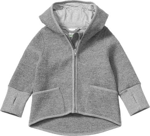 Jasje van gekookte wol, grijs, maat 98/104, 1 stuk