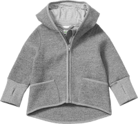 Jasje van gekookte wol, grijs, maat 98/104, 1 stuk