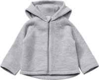Jacke aus Wolle mit Kapuze & Vario-Ärmel, grau, Gr.  74/80, 1 St