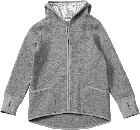 Jacke aus Wollwalk, grau, Gr. 110/116, 1 St