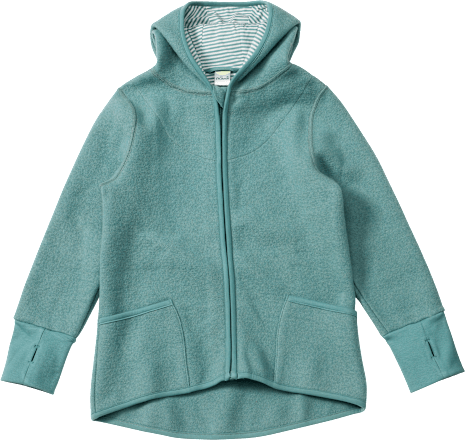 Jacke aus Wollwalk, grün, Gr. 110/116, 1 St