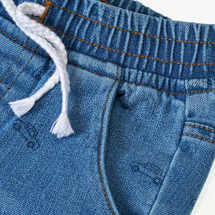Jeans mit Auto-Muster & weitem Schnitt, blau, Gr. 104, 1 St ALANA