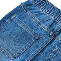 Jeans mit geradem Schnitt & Auto-Stickerei, blau, Gr. 92 92, 1 St