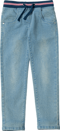 Jeans mit geradem Schnitt & Rippbund, blau, Gr. 116, 1 St