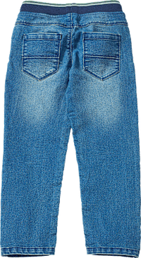 Jeans mit geradem Schnitt & Rippbund mit Kordel, blau, Gr.104, 1 St
