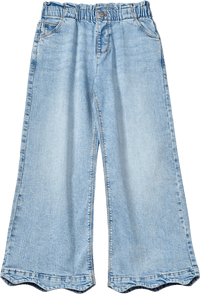 ALANA Jeans mit Paperbag-Bund, Muschelsaum & weitem Schnitt, blau, Gr. 134, 1 St