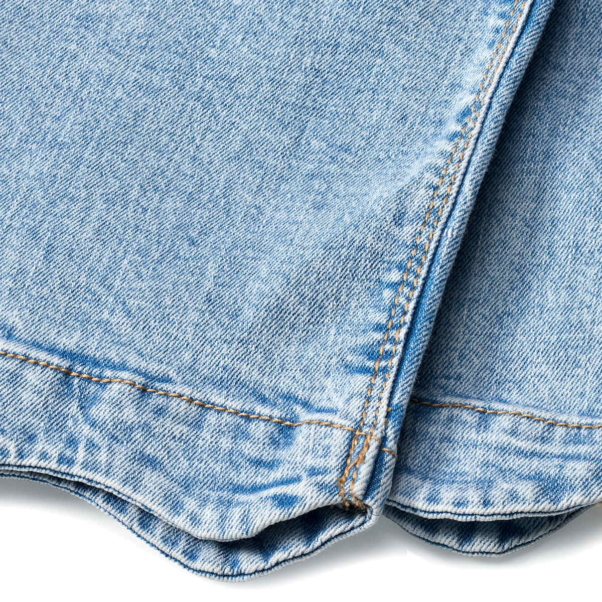 ALANA Jeans mit Paperbag-Bund, Muschelsaum & weitem Schnitt, blau, Gr. 140, 1 St