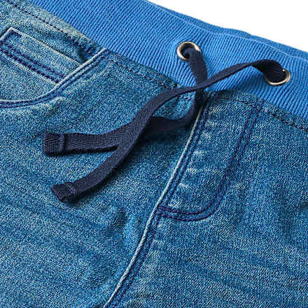 Slim-fit jeans met geribbelde tailleband, blauw, maat 110, 1 stuk