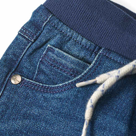 Jeans mit Stretch, Kordel & geradem Schnitt, blau, Gr. 110, 1 St