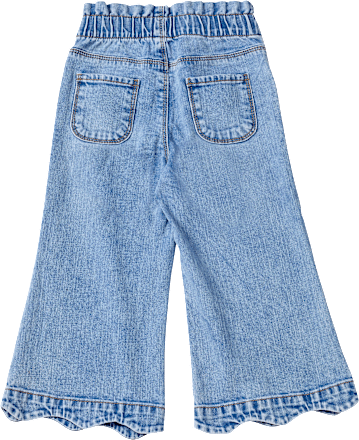 Jeans mit weitem Schnitt, Stretch & Paperbag-Bund, blau, Gr. 104, 1 St