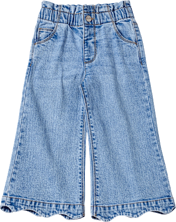 Jeans mit weitem Schnitt, Stretch & Paperbag-Bund, blau, Gr. 104, 1 St