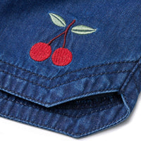 ALANA Jeansshorts mit Kirsch-Stickerei, blau, Gr. 92, 1 St