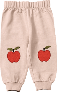 Jogginghose mit Apfel-Applikation, beige, Gr. 86, 1 St