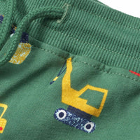 Jogginghose mit Baustellen-Muster, grün, Gr. 74, 1 St