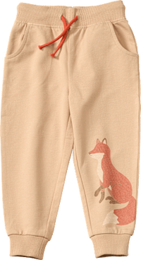 Jogginghose mit Fuchs-Motiv, beige, Gr. 110, 1 St