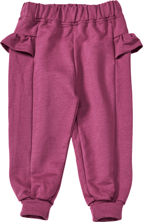 Jogginghose mit Gummibund & Rüschen, lila, Gr. 80, 1 St