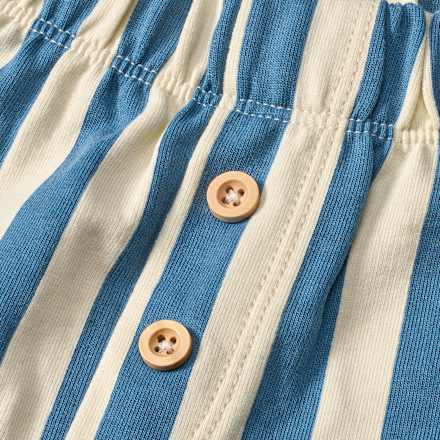 Jogginghose mit Streifen-Muster, blau & beige, Gr. 104, 1 St