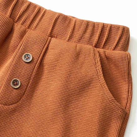 Joggingbroek met wafelstructuur, bruin, maat 110, 1 stuk