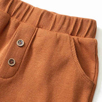 Joggingbroek met wafelstructuur, bruin, maat 110, 1 stuk