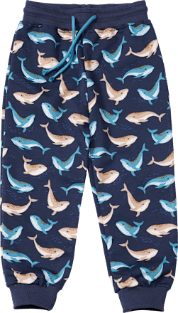 Jogginghose mit Wal-Muster, blau, Gr. 110, 1 St ALANA