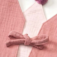 Kinderverjaardagskroon van mousseline, roze, 1 stuk