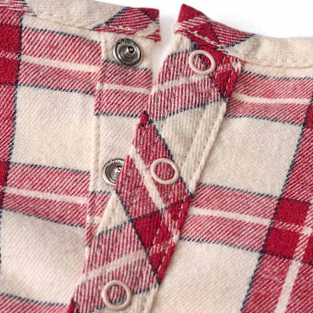 Kleid aus Flanell mit Karo-Muster, rot, Gr. 104, 1 St