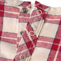 Kleid aus Flanell mit Karo-Muster, rot, Gr. 104, 1 St
