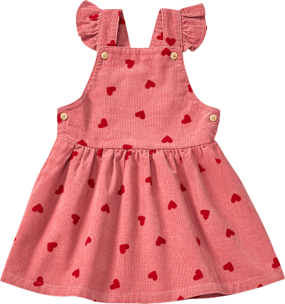 Kleid aus Kord mit Herz-Muster, rosa, Gr. 110, 1 St