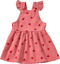 Kleid aus Kord mit Herz-Muster, rosa, Gr. 110, 1 St