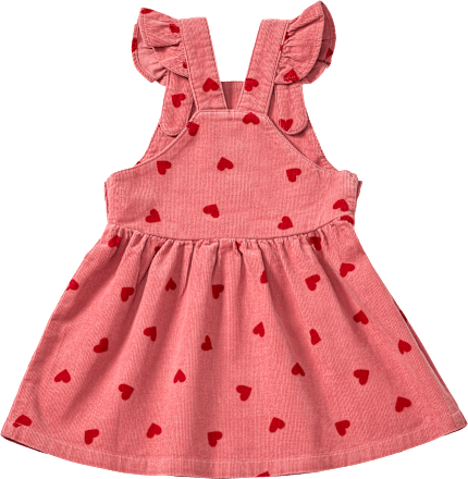 Kleid aus Kord mit Herz-Muster, rosa, Gr. 110, 1 St