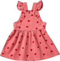 Kleid aus Kord mit Herz-Muster, rosa, Gr. 110, 1 St