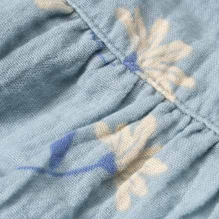 Kleid aus Musselin mit Blumen-Muster, blau, Gr. 92, 1 St ALANA