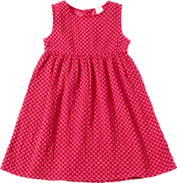 Kleid aus Musselin mit Karo-Muster, rot, Gr. 110, 1 St
