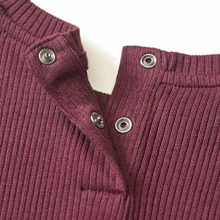 Geribbelde jurk, paars, maat 116, 1 stuk