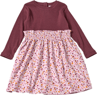 Geribbelde jurk, paars, maat 116, 1 stuk