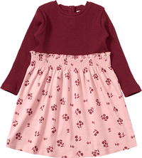 Kleid mit Ripp-Struktur, rot, Gr. 122, 1 St