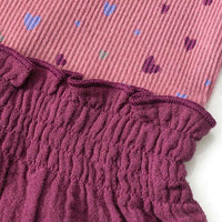 Kleid mit Ripp-Struktur & Musselin-Rock, rosa, Gr. 128, 1 St