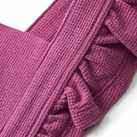 Wafeljurk, paars, maat 104, 1 stuk