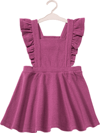Wafeljurk, paars, maat 104, 1 stuk