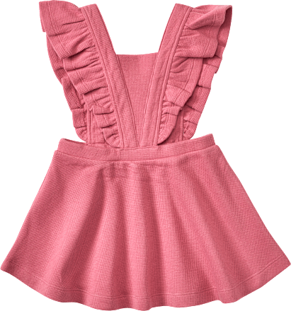 Kleid mit Waffel-Struktur & Rüschen, rosa, Gr. 74, 1 St ALANA