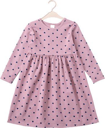 Kleid Pro Climate mit Herz-Muster, lila, Gr. 110, 1 St ALANA