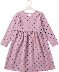 Kleid Pro Climate mit Herz-Muster, lila, Gr. 122, 1 St