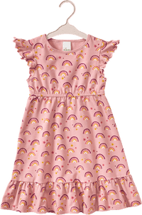 Kleid Pro Climate mit Regenbogen-Muster, rosa, Gr. 116, 1 St ALANA