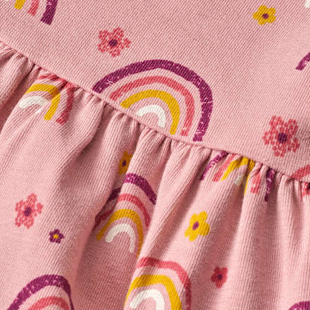 Kleid Pro Climate mit Regenbogen-Muster, rosa, Gr. 128, 1 St ALANA