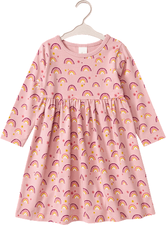 Kleid Pro Climate mit Regenbogen-Muster, rosa, Gr. 128, 1 St ALANA