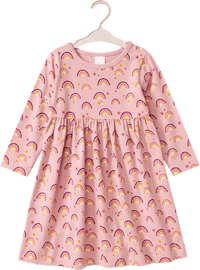 Kleid Pro Climate mit Regenbogen-Muster, rosa, Gr. 128, 1 St ALANA