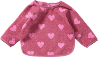 Lätzchen mit Ärmel & Herz-Muster, rosa, 1 St