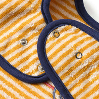 Slabbetje met mouwen &amp; tractormotief, geel, 1 stuk